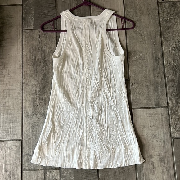 Helmut Lang white ribbed long tank top women’s - Picture 3 of 3